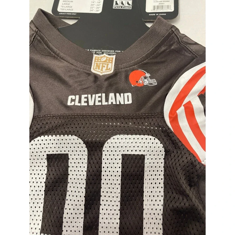 Pets First NFL Cleveland Browns Mesh Jersey for Dogs Size L New With Tag